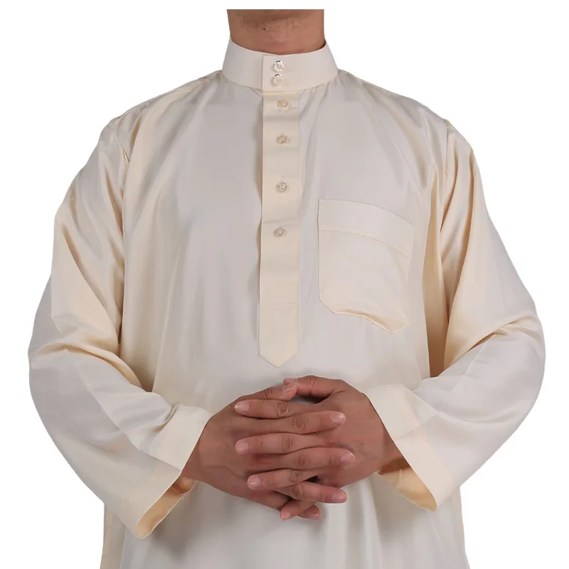 Арабская мужская одежда Daffah Thobes однотонный кафтан мужской таоб мусульманский