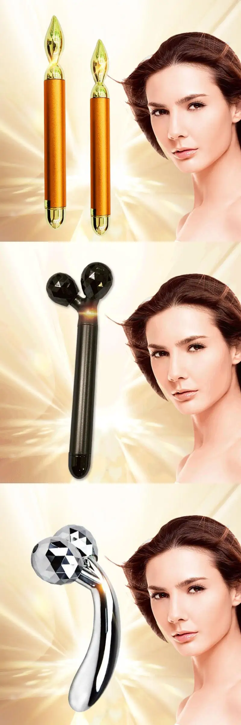 24k gold massager face lifting slimm