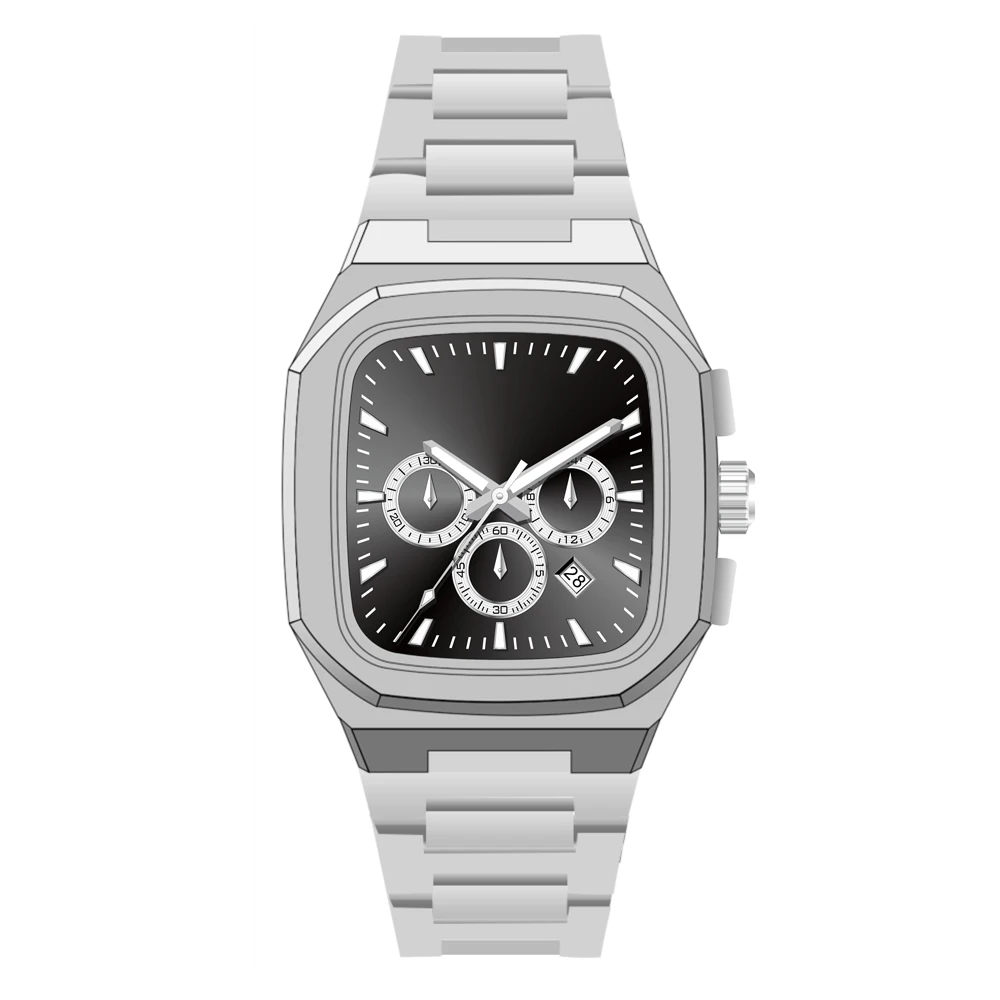 Casual Gold Couple Hand Watch Men Luxury Mechanical Watch Stainless Steel Automatic Rectangle Design Quartz Watches For Women