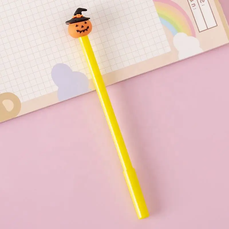 Factory Cheap Holiday Halloween Cartoon Multiple Styles Neutral 0.5MM Black Blue Ink Color Students Gel Pen