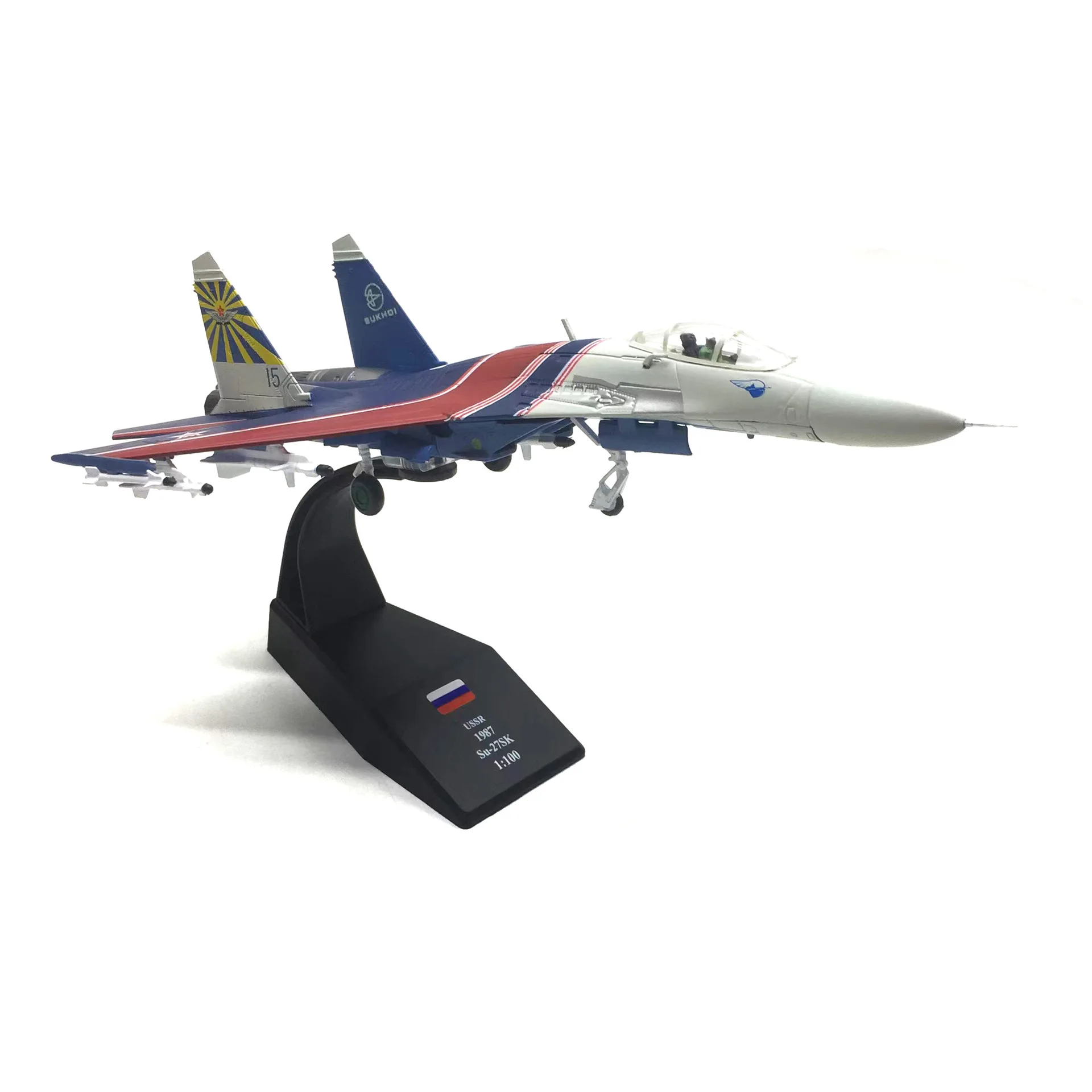 1/100 Scale Russia Su27 Military Model Aircraft Model SU-27 fighter jet alloy Plane
