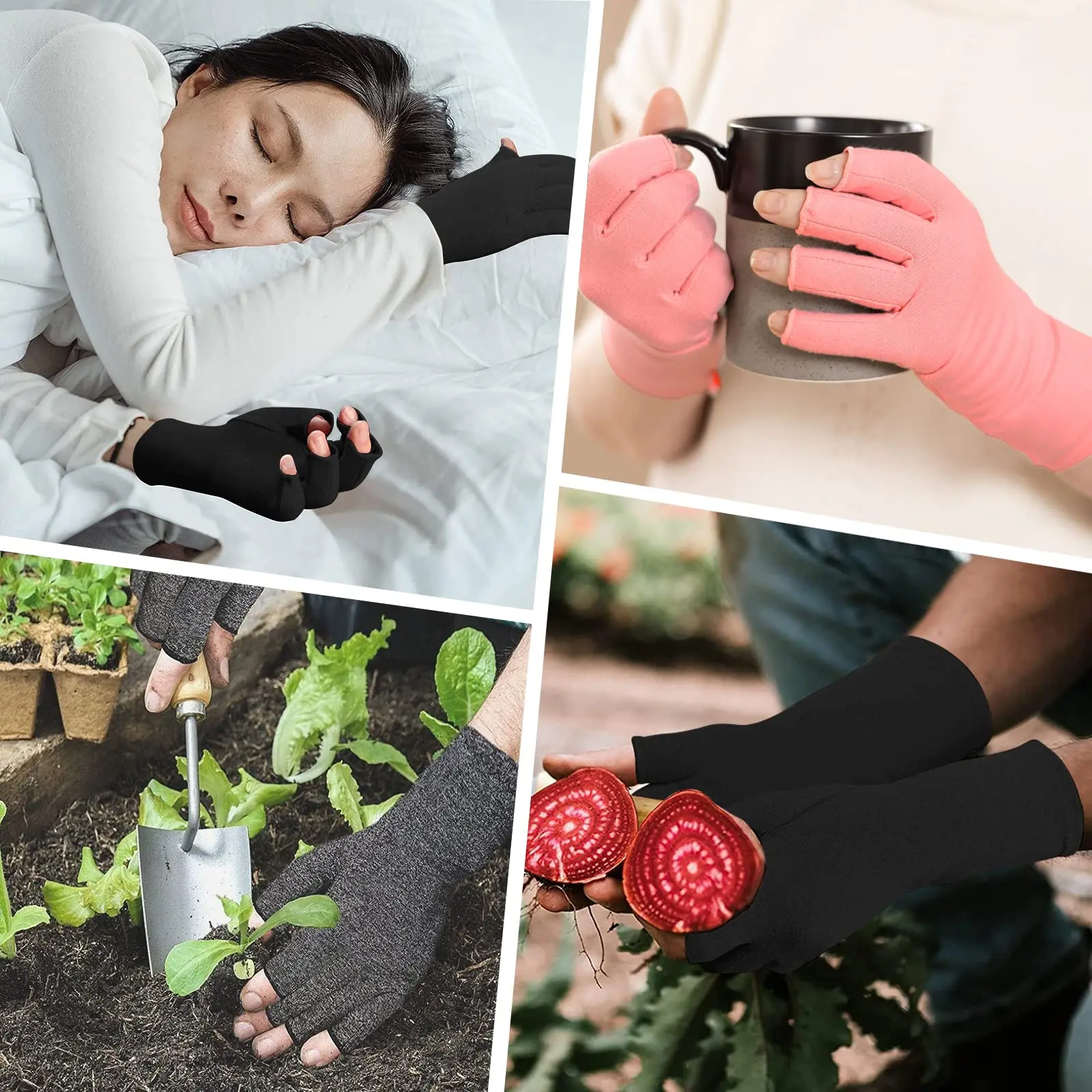 Wholesale Spandex Heat Therapy Black Arthritis Gloves for Ultimate Relief and Healthy