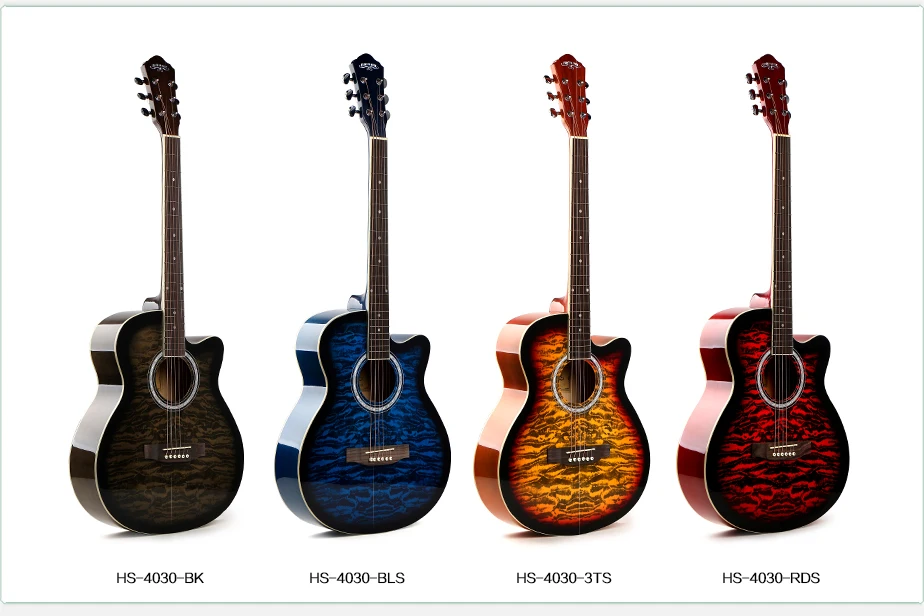 China cheaper blue rock beginner acoustic electric guitar for sale