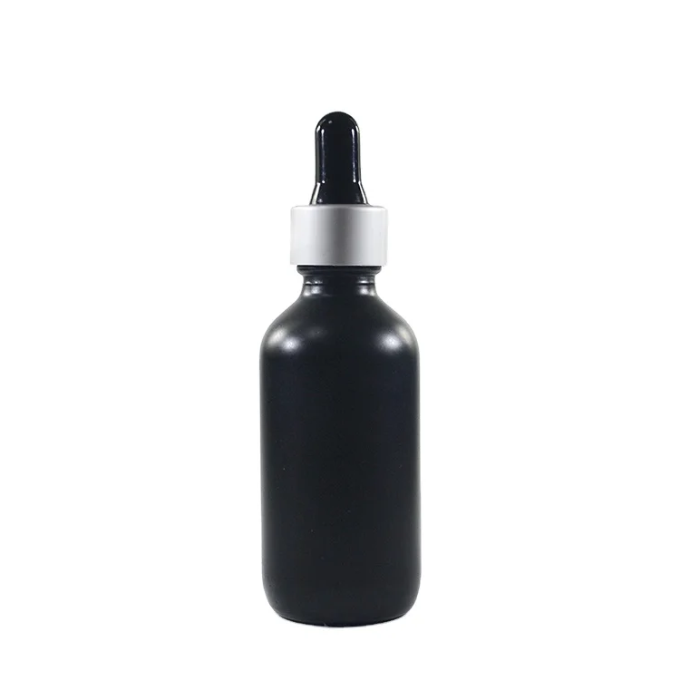 Deep Black Personal Care Essential Oil Glass Bottle Cosmetic essential oil glass container black dropper glass bottle