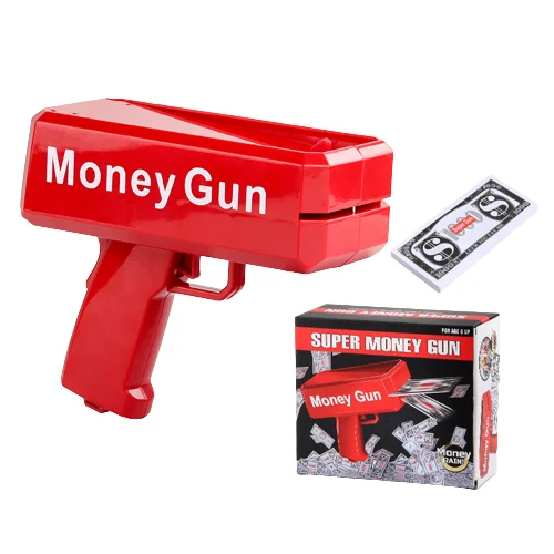New Trending Toys Kids Party Gifts Guns Gold Real Big Rain Gun Cash Shooting Games Funny Cash Spraying Money Gun Shooter