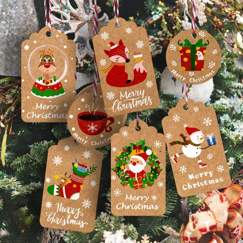 Christmas Party Favor Boxes Silk Screen Printed Paperboard Gift Boxes for Party Decorations and Crafts Packaging
