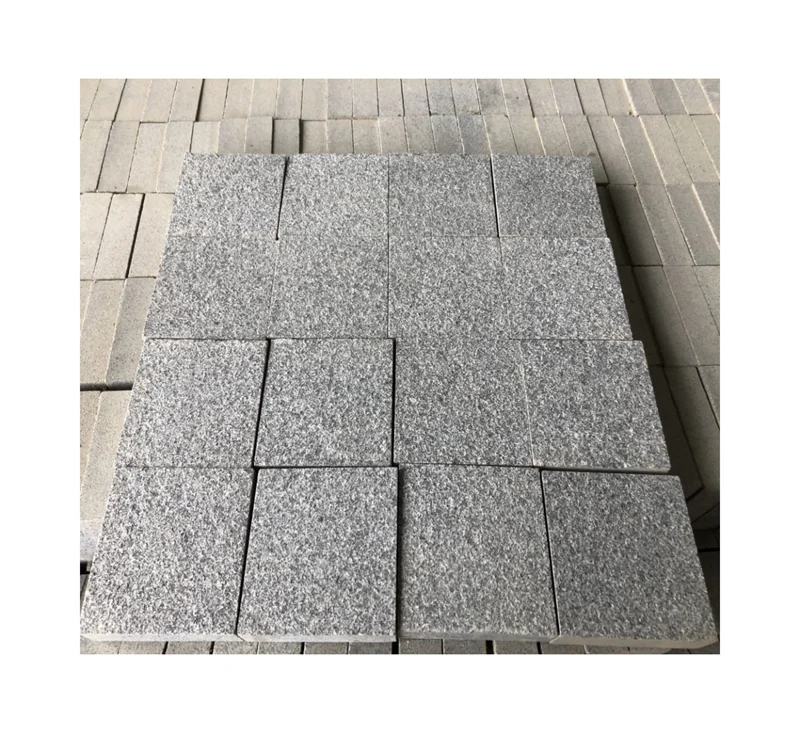 flamed 10x10 grey granite cube stone granite cheap stone granite tile