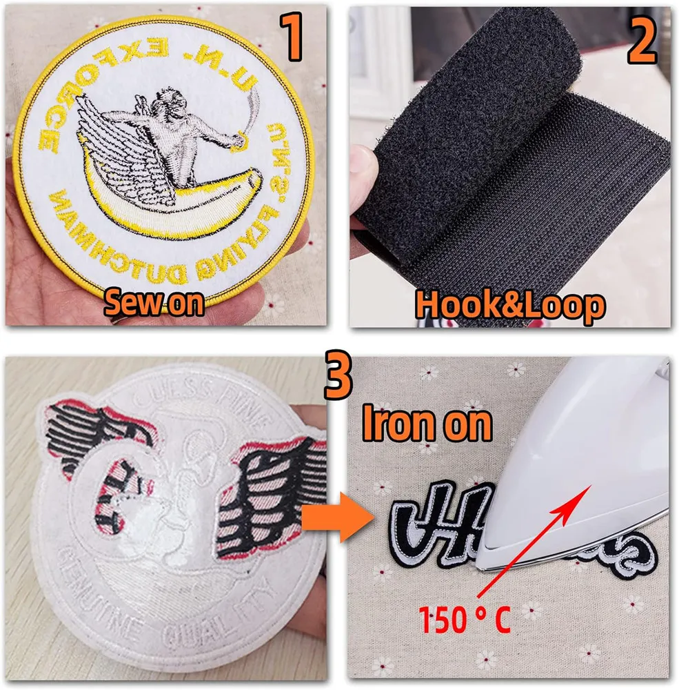 Factory custom Logo or Text Promotional Gifts Fabric Embroidered Patch Badges Sew on  Woven Patch Clothing Embroidery Patches