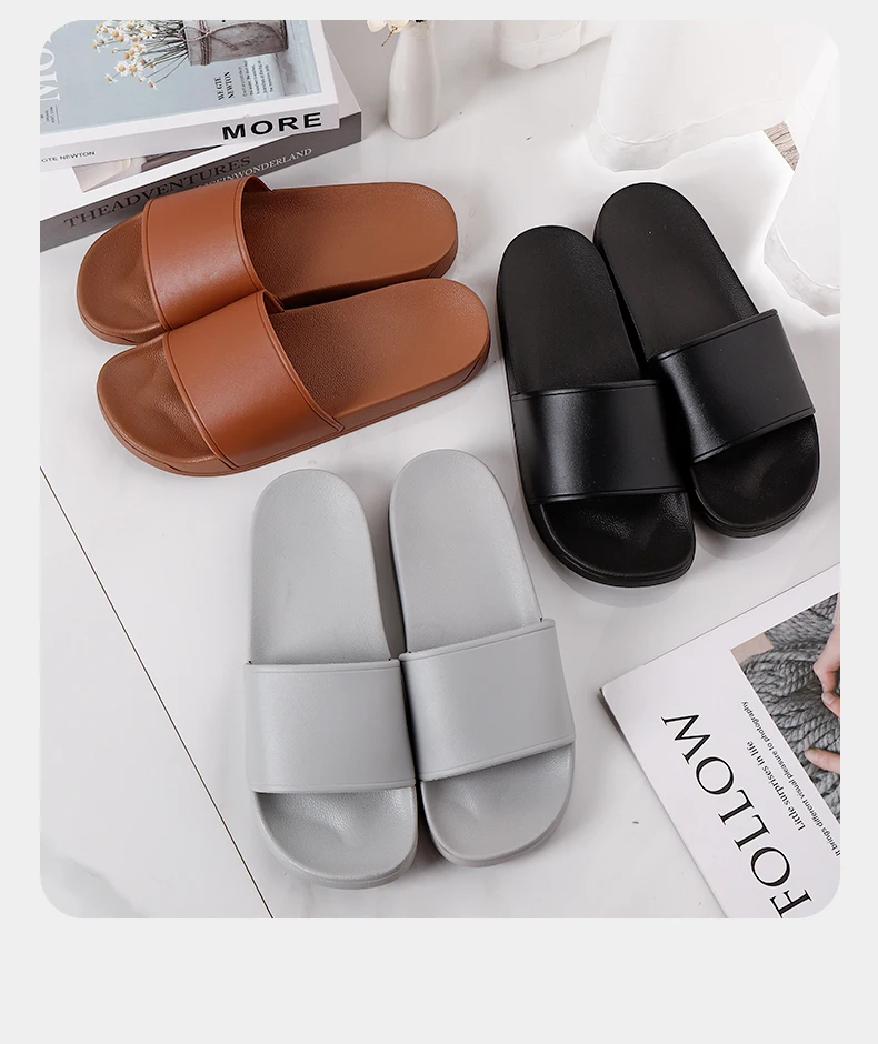 wholesale cheap custom logo slippers printed pu &pvc beach slipper men slide slippers custom logo  custom high quality sandals