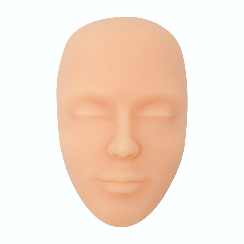 Fake Face Skin Facial 3D Model Silicone Teaching Mold  Dark Skin Color Makeup Tattoo Make Up Practice PMU Microblading
