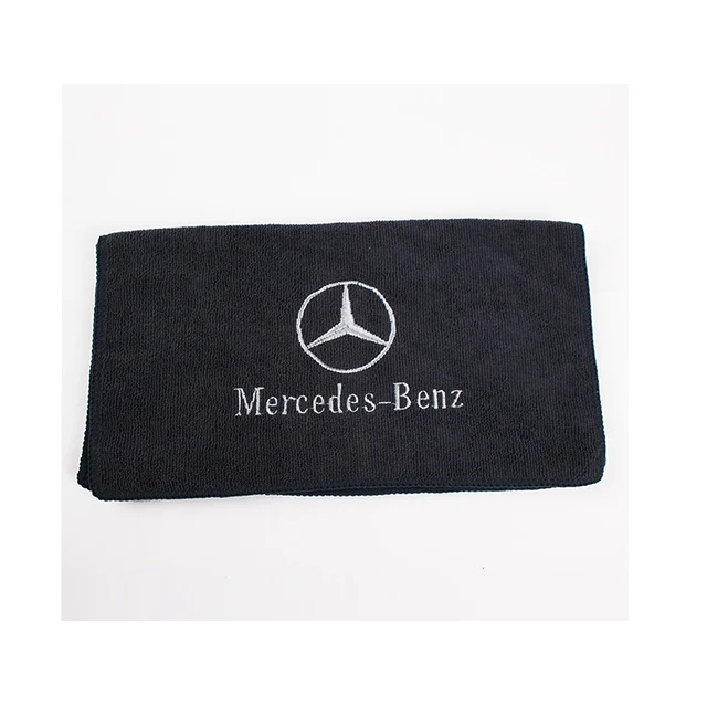 Black Brand Logo Towel With Pattern superdry cal microfiber towel car