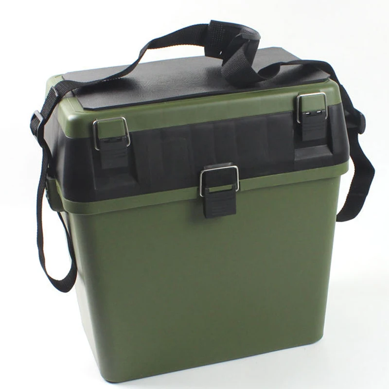 Wholesale Cheap Multifunction Green Plastic Fishing Tackle Seat Box