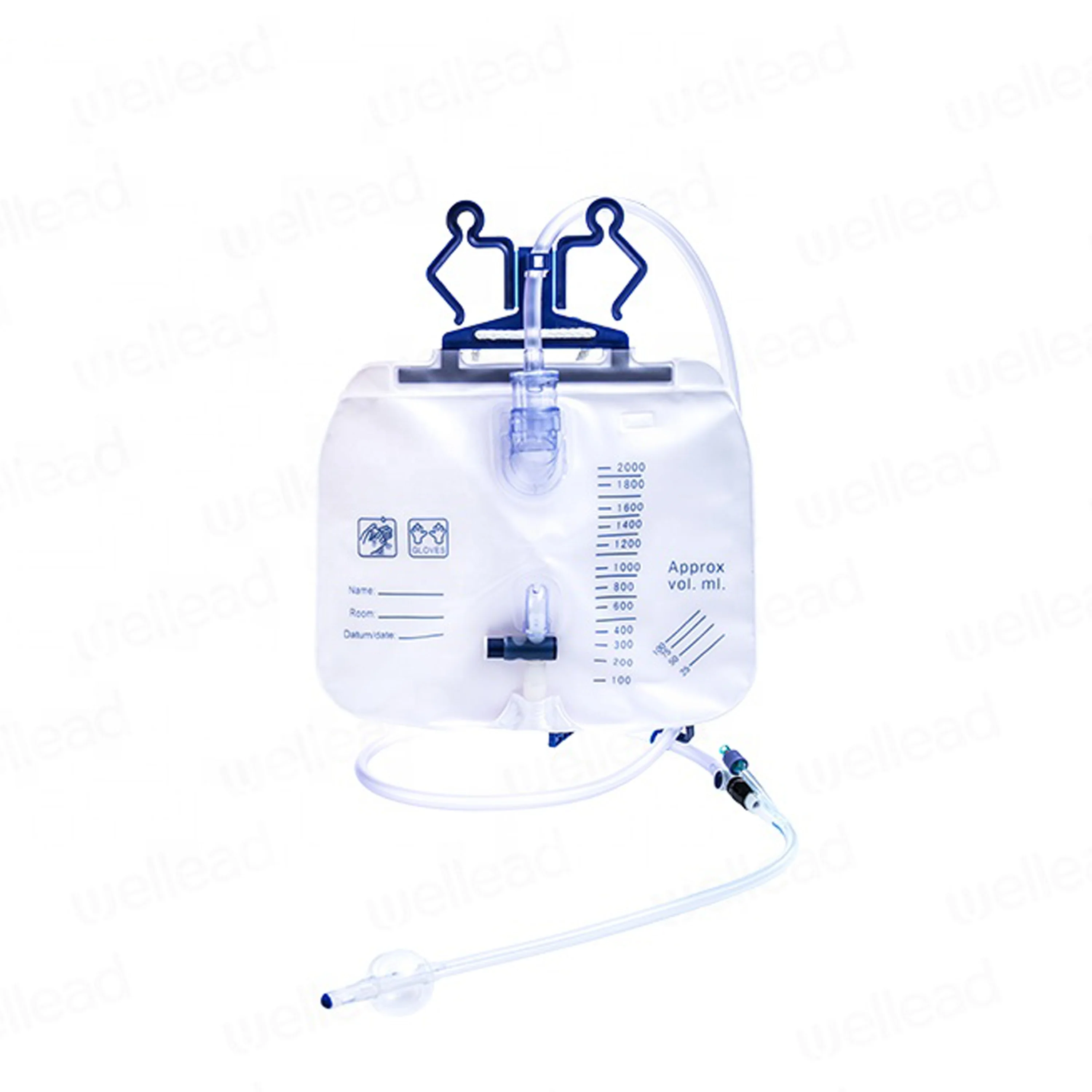 Closed Drainage System Urine Bag with Pre-connected Foley Catheter