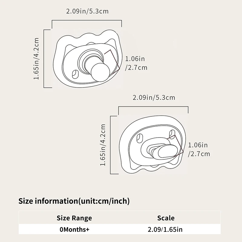 BBET Baby Feeding Nursing Products Hot Selling 2023 2024 Round Head Flat Head Silicone Soothing Pacifier Set for Newborns Babies