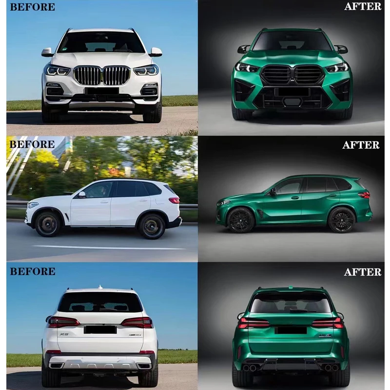 For bmw X5 (G05) 2018-2022 upgrade to 2024 X5M (F95 LCI) MT model bodykit include Front and Rear car bumper side skirts