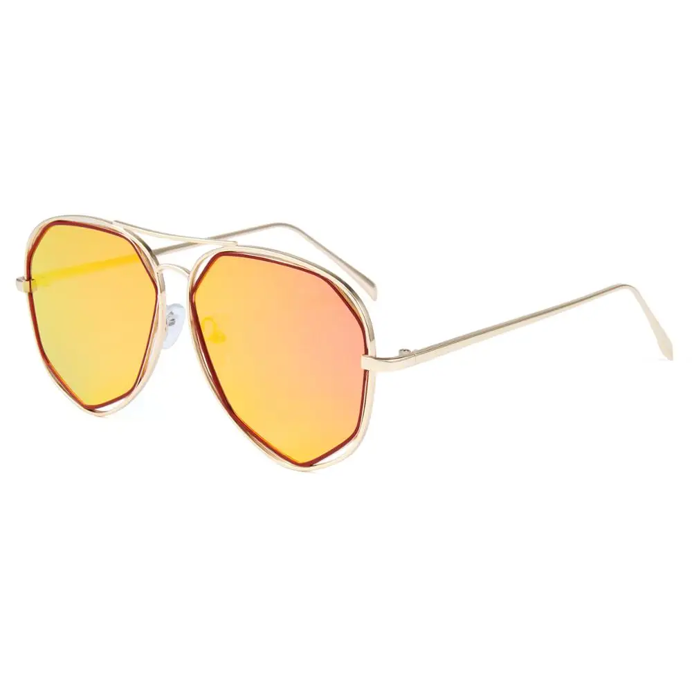 Big size metal frame italian brand  design women UV400 sunglasses