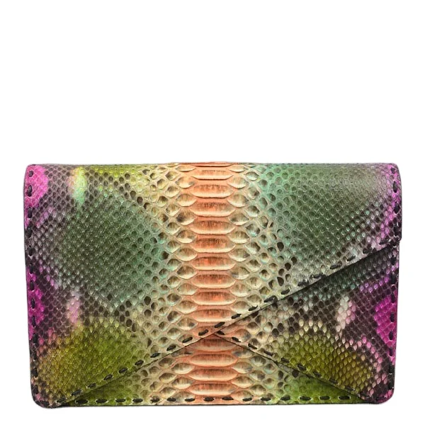 
lady python envelope bags exotic skin clutch handbag leather bag designer fashion bags women 
