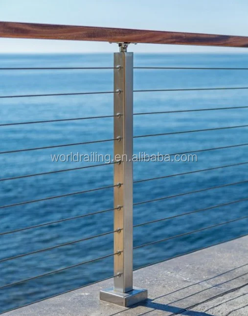 YL 4 6mm  stainless steel balustrade stair railing stainless steel deck railings