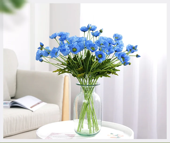 Simulated poppy flower wedding simulated flower corn poppy wedding home decoration artificial flower