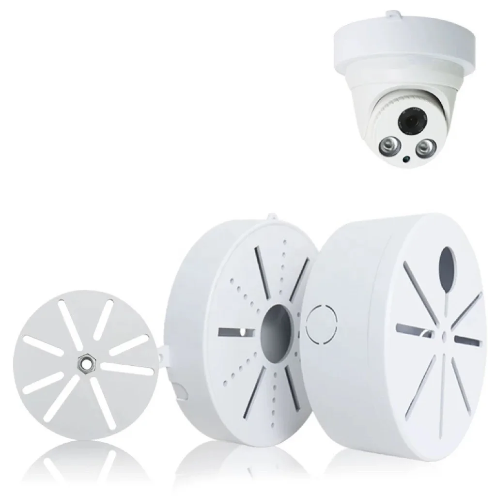 Easy installation plastic CCTV dome camera bracket and Junction Box cctv hemisphere bracket cctv accessories