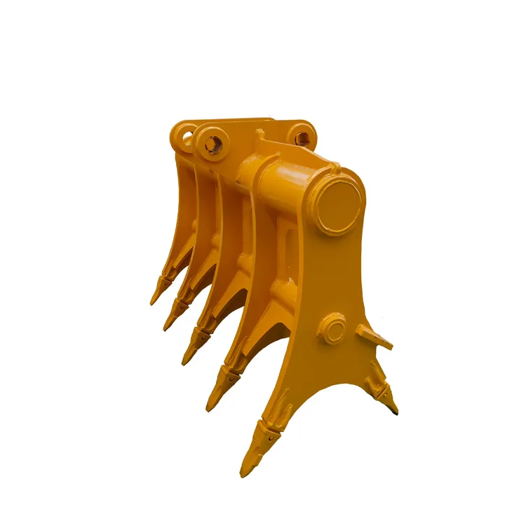 Excavator double root rake for 20T machine