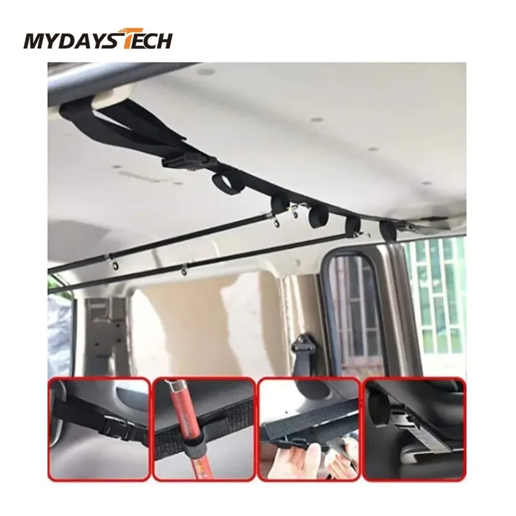 Mydays Tech Hot Selling Durable Multi-function Vehicle Fishing Rod Rack With Adjustable Buckle And Magic Stick