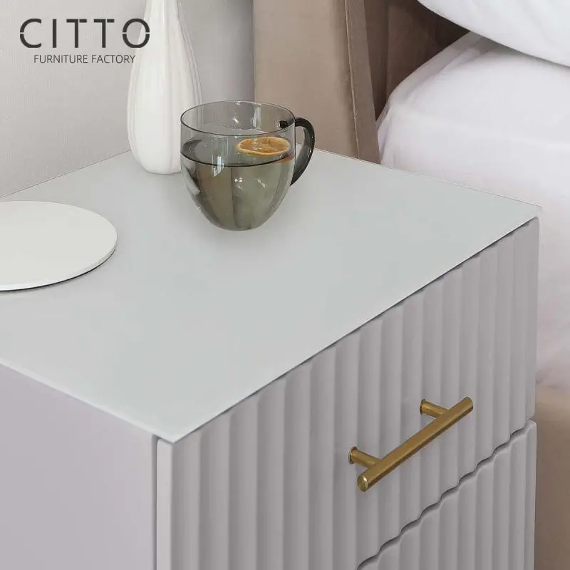 Hot Sale Nordic Bedroom Sets Bedside Table Wooden Furniture Luxury Home Furniture Customize Modern Acceptale Nightstand