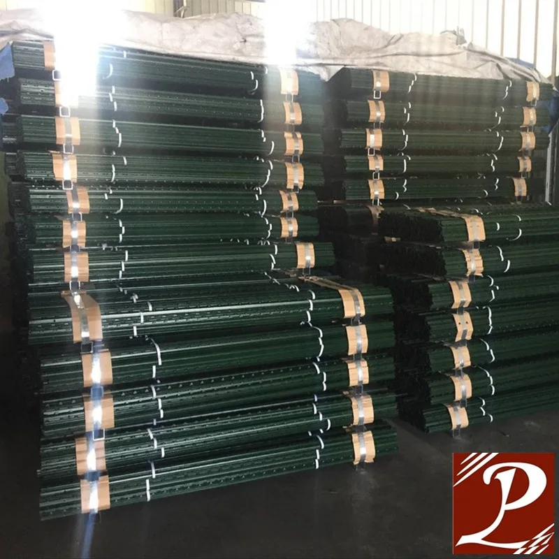America type green painted 6.5ft T pillars metal t post fence post