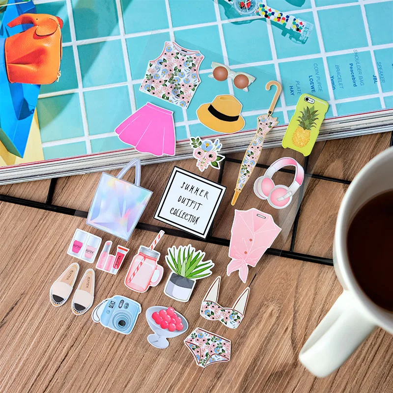 Nekoni Holiday Series Stickers Cut Sticker Adhesive Decals Decorative Decals Custom PVC Vinyl Decal for Hand Account