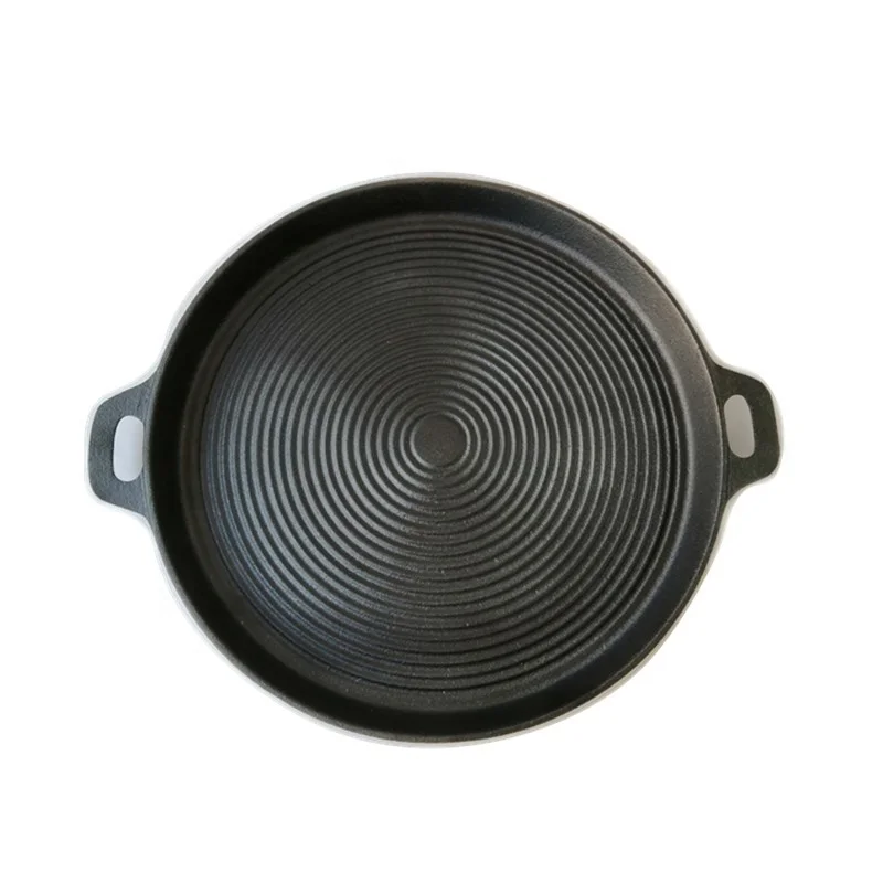 Wholesale pre-seasoned cast iron cookware griddle BBQ plate