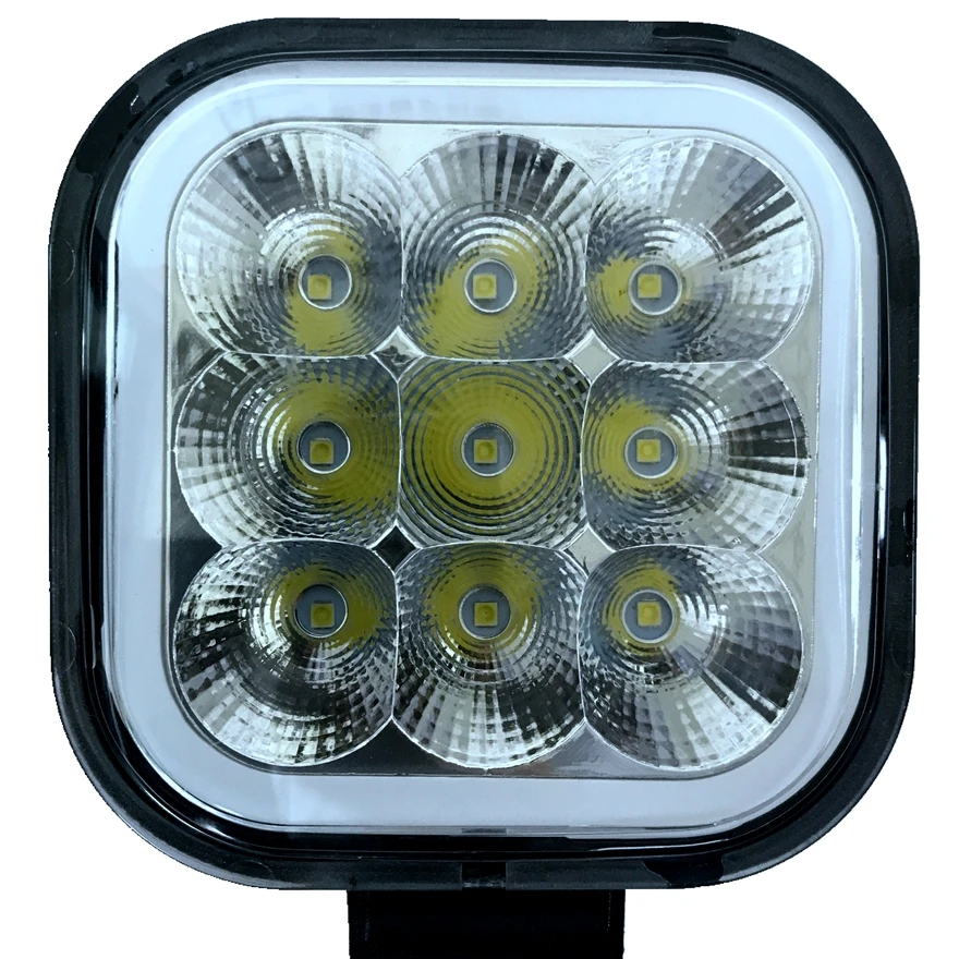 High Quality 12v 24v 27w Square Auto Lighting Forklift Heavy Duty LED Truck Driving Lights Work Light