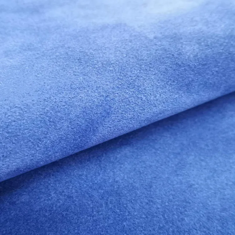 Micro Fiber Flocking Suede Fabric Sneaker Boot Bag Material In Stock