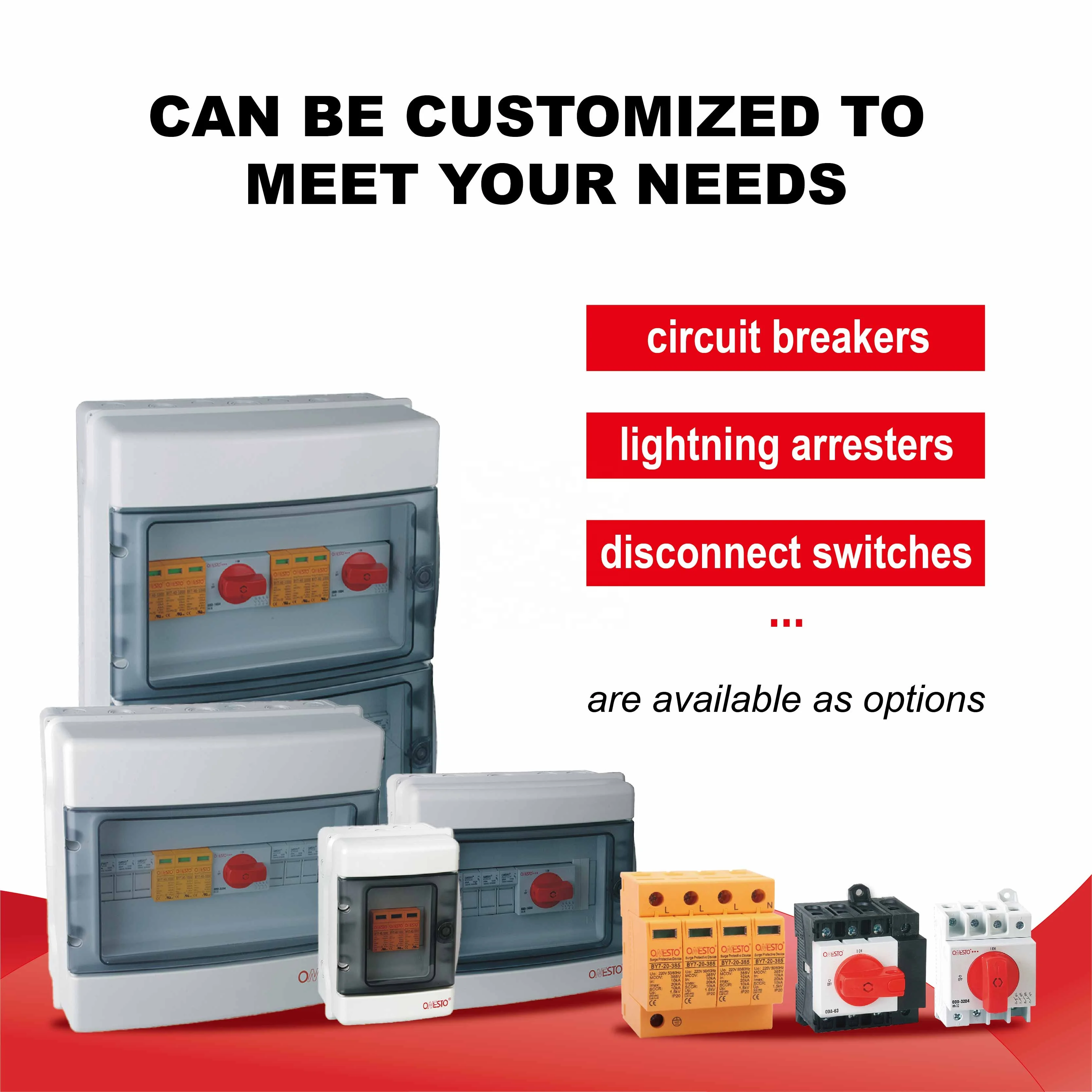 Solar Combiner Box Factory Price DC Combiner Box Customized 2 in 1 Out 4 in 1 Out 1in 1out DC 1000V Isolation Box