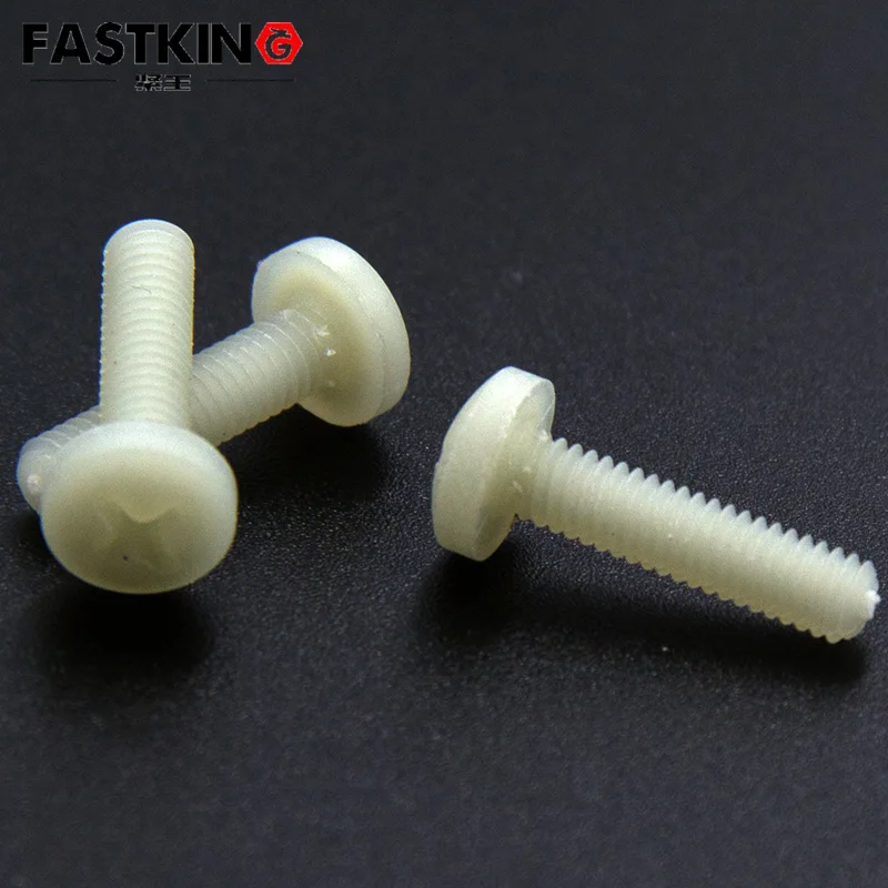 PA66+50% glass fiber nylon cross pan head machine screws M4*16 round head screws