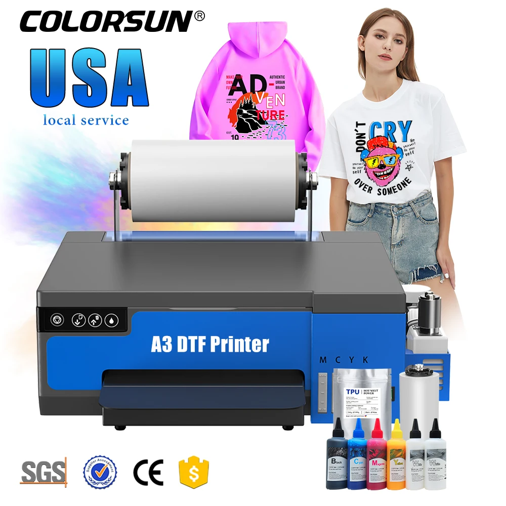 New a3 l18058 dtf printer printing machine transfer xp600 dtf printer t-shirt printing machine textile printing on clothes