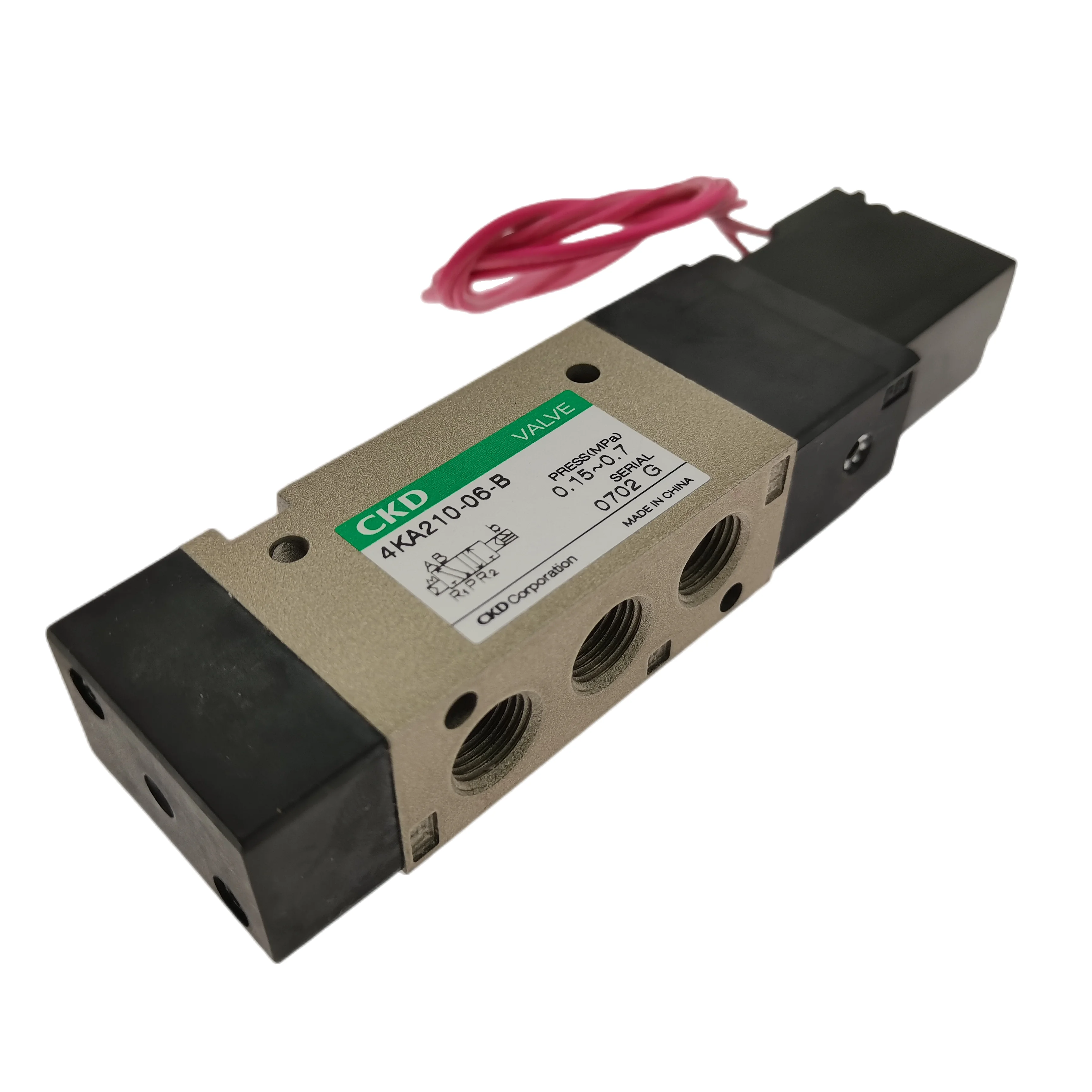 CKD Corp 4KA210-06-B-DC24V 24VDC, 1 Position, Single, Solenoid Valve AC220V