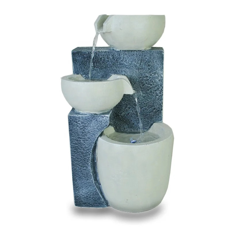 tiers polyresin waterfall fountain decorations garden