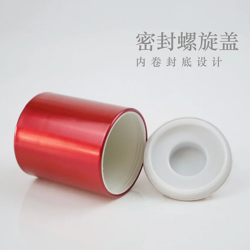 Wholesale small empty Iron tea Can spiral sealed lid Mini exquisite Portable tea packaging jars