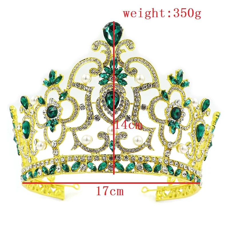 
NeeFu WoFu big Crown European and American luxury crown Fashion Bridal Wedding Wholesale Wedding Tiaras and Crowns 