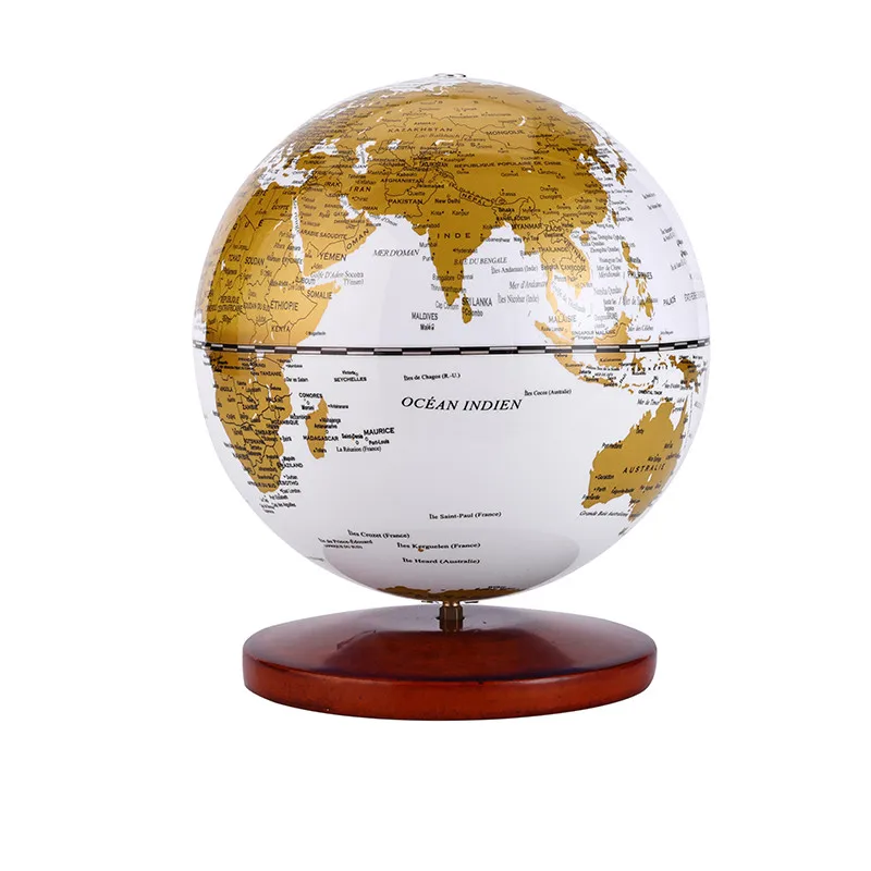 Wholesale Illuminated World Globe with Charging Battery Touch LED Rotary Music Box 14cm Glowing Globes Night Light Desk Decor