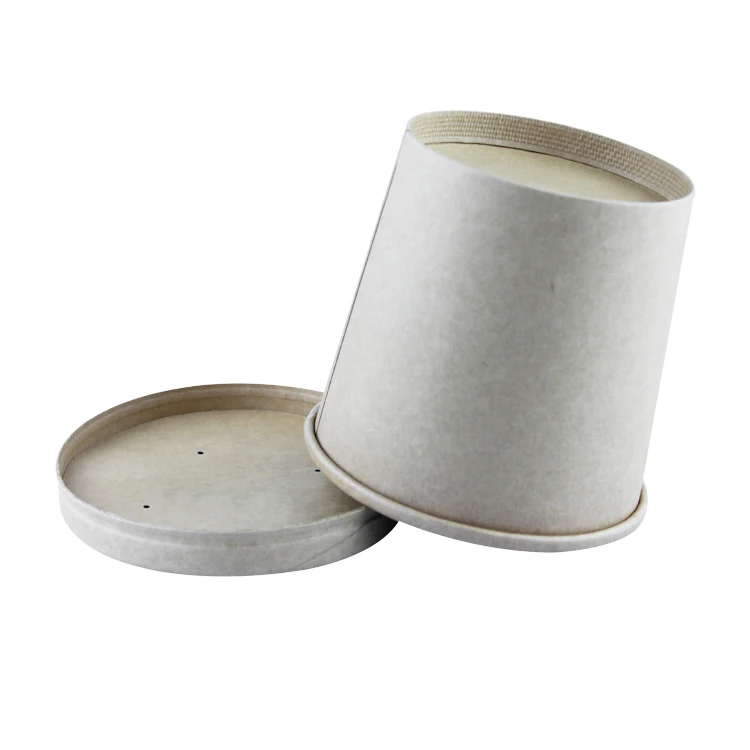 
Factory Price Disposable Round Kraft Paper Soup Cup For Party Supplies 