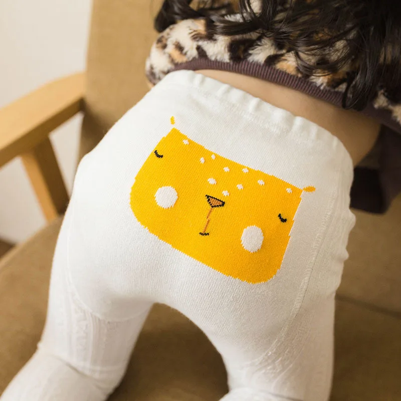 Green Horizon Baby Children Big Pants Tights Soft Color Cartoon Design Leggings Custom Manufacture Socks Tights