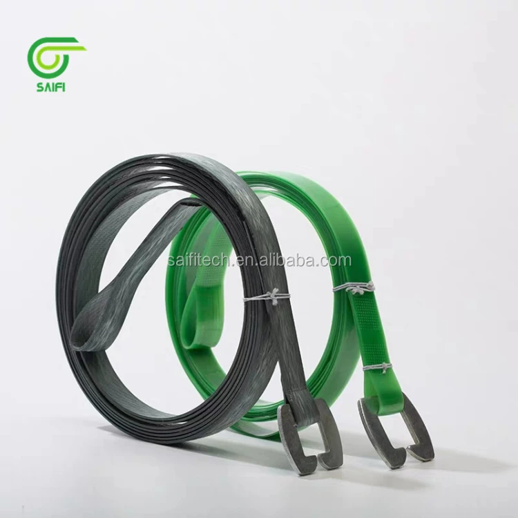 Factory directly selling embossed black polyester PET strapping band for cotton bale packing