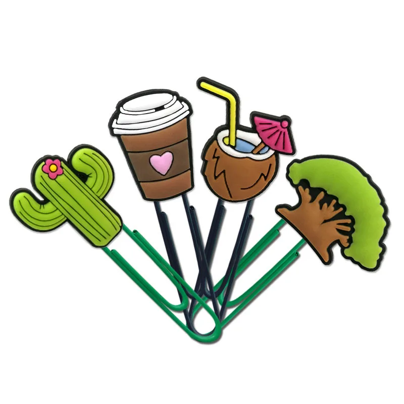 office stationery Soft Rubber Book Mark Silicone Mold Bookmark Paper Clips Customized PVC Paper Clip