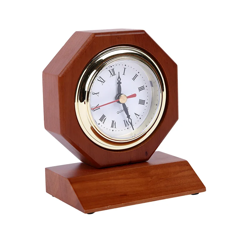 
Factory direct wholesale custom decoration practical gift alarm clock wooden 