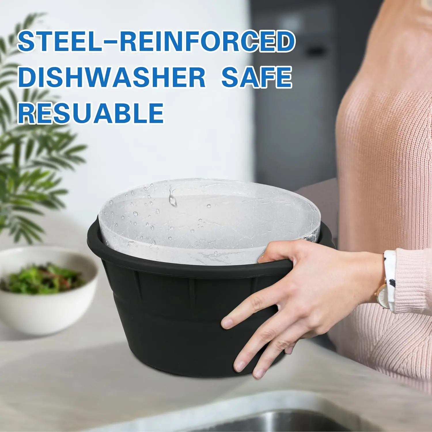 8lbs Big Ice Maker Mould for Cold Plunge or Freezer Reusable Dishwasher Silicone Ice Cube Tray Stencil for Ice Bath