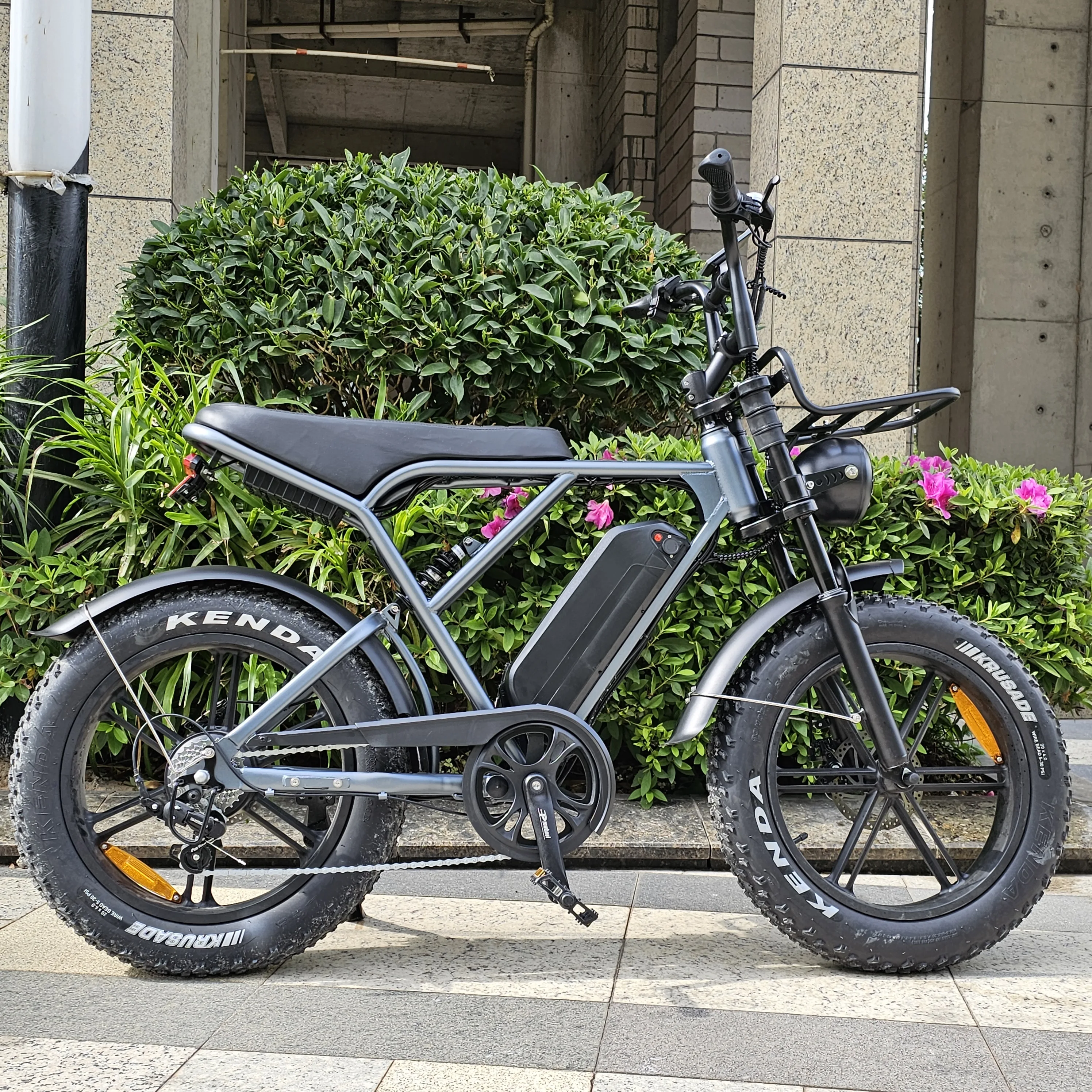 OUXI H9 Electric Hybrid Bike 250W Pedal Assist System Retro 250W Fat Tire Electric Bicycle Mountain E-bike Available in USA EU