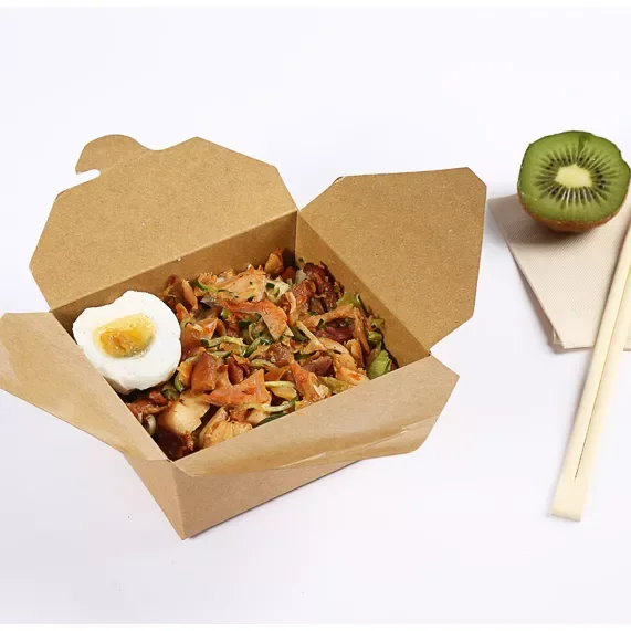 Disposable Takeaway Food Packaging Lunch Box Carton For Restaurant, Emballage Alimentaire