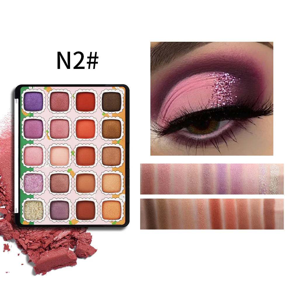 20 Color Matte Eyeshadow Makeup Palette  Matte Glitter Eye Shadow Pallet for Eyes Kawaii Cute Makeup Lasting Waterproof Cosmetic