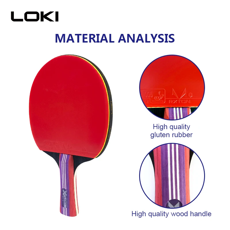 Loki X1 high quality outdoor table tennis racket set ping pong racket